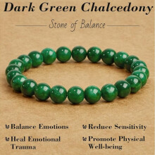 Armband met kralen van natuurlijke edelstenen, 8 mm elastische kristallen armband voor dames en heren, sieraad voor yoga en meditatie.