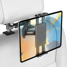 Autotablethouder met 25 cm uitschuifbaar en 360 graden draaibaar, geschikt voor tablets van 4,4 tot 11 inch.