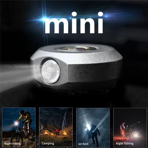 Titanium Alloy Flashlight Light Rechargeable Bright Portable with Magnet Lighting Outdoor Camping 2