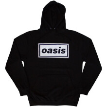 (XXL, Black) Oasis Unisex Adult Decca Logo Pull Over Hoodie