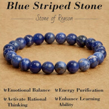 Armbånd med naturlige ædelsten, 8 mm strækkrystalarmbånd til kvinder og mænd, yoga- og meditationssmykker