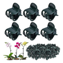 200Pcs Plants Orchid Support Clips Plant Clips Orchid Clip for Supporting Stems Vines Stalks Climbing Plant Grow Upright