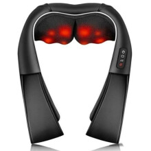 Masajeador de cuello y espalda con calor, amasado 3D, velocidad ajustable, alivio para hombros y espalda, regalo para mujeres y padres