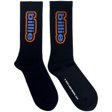 (4 UK-7 UK, Black) Billie Eilish Unisex Adult Outline Terrycloth Logo Ankle Socks