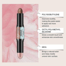 2-in-1 Contour & Highlight Stick Dual-Head High-Gloss & Contouring Makeup Pen, Easy to Use, Travel-Friendly, Natural Finish, 7g