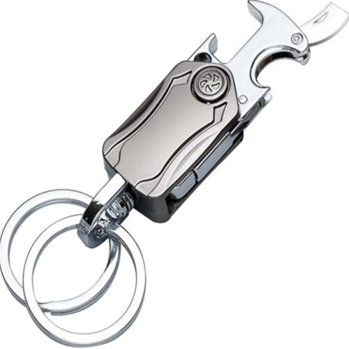 Μπρελόκ πολλαπλών εργαλείων Carabiner με περιστρεφόμενο δακτύλιο και ανοιχτήρ