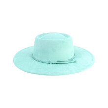 Eleganter Homburg-Zylinder mit Fransen und geflochtenem-Mintgrün