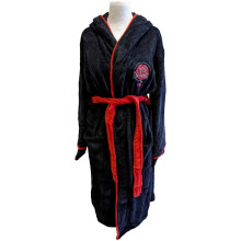 (S-M, Black/Red) Rod Stewart Unisex Adult Cherry Logo Robe