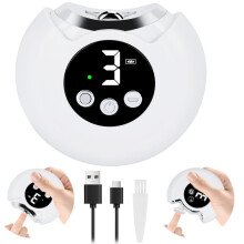Elektrisk nageltrimmer med 3 hastigheter, LED-ljus och nagelfångare, USB-laddningsbar för barn och seniorer