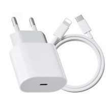 Laddningskabelset, 1 m USB-C till Lightning-kabel, 20W laddningsadapter, kompatibel med iPhone 11, 12, 13, 14, X, XR, XS