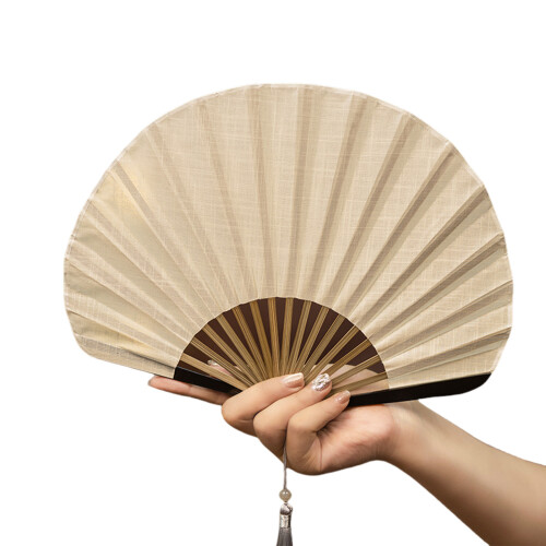 Ventilateur vintage en forme de coquille,-Blanc crème