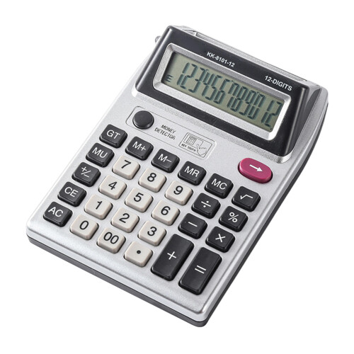 Calculatrice ergonomique à 12 chiffres pour une utilisation
