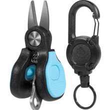 Mini Fishing Scissors, Stainless Steel Line Cutter with Serrated Blades and Non-Slip Grip for Braided and Fluorocarbon L
