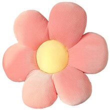 Blomstergulvpute 40 x 40 cm rosa tatami-stil plysj sitteunderlag, giftfrie materialer for barnerom, seng og sofakomfort