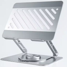 360 Degree Swivel Laptop Stand, Adjustable Ventilated Foldable Notebook Riser, Compatible with Laptops Up to 17 Inches