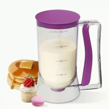 Precision Batter Separator and Dispenser, Easy Pour Tool for Cakes and Waffles with Measurement Marks, Purple