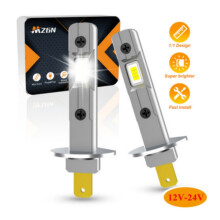 2 Pcs H1 LED Headlight Bulbs, 12000LM Canbus, 12V, Gold Yellow 3000K, Car Fog Light, 6500K Compatible