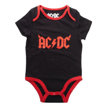 (12 Months, Black) AC/DC Baby Horns Babygrow