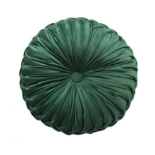 Perne decorative rotunde plisate din catifea, design elegant cu nasturi pentru decor interior și exterior