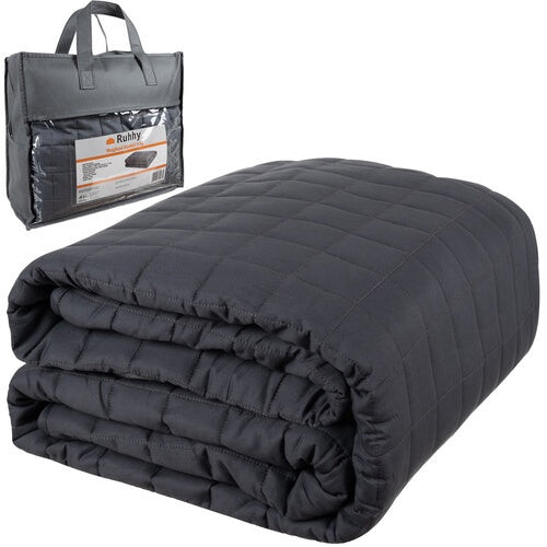 Couverture lestée 8 kg, 150 x 200 cm, housse en coton gris 1