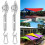 Kit de Fixação de Vela de Sombra com 200 Peças, Kit de Ferragens para Vela de Sombra de 6 Polegadas para Instalação de Vela de Sombra Retangular 2