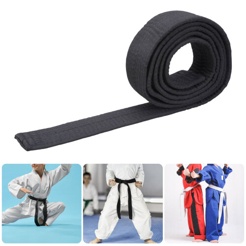 180 cm Kampfkunst-Gürtel, bequemer Taekwondo-Gürtel,-Schwarz 2