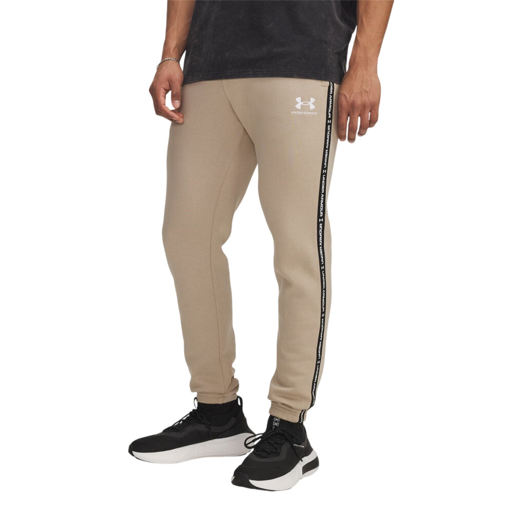 Under Armour (L R, Khaki) Mens Icon Fleece Tapered Joggers