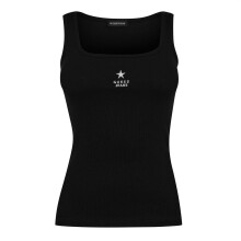 (14 UK, Jet Black) Guess Womens/Ladies Star Embroidered Tank Top