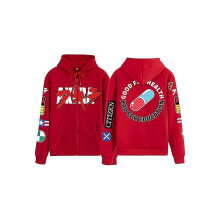 (Red, 3XL) Anime Akira Cosplay Hoodies Men Women Zipper Jacket Costume Long Sleeve Spring Autumn With Hood Sweatshirt
