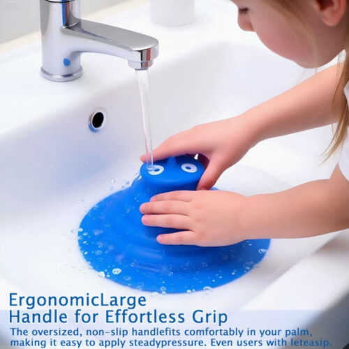 2 Pack Silicone Press-Type Drain Opener for Kitchen Sinks, Washbasins and Floor Drains, Easy Unclogging Tool 2