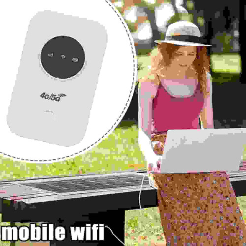 Μαύρος φορητός δρομολογητής δορυφορικού WiFi τσέπης 4G/5G, συσκευή κινητής τηλεφ 2