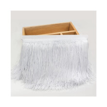 (White) 10cm Sewing Fringe Trim - Fringe Tassel 15cm/10cm Width For Skirt Wedding Dress Lamp Shade Decoration