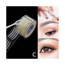 (C, 3 Rolls) 600pcs Invisible Eyelid Sticker Lace Eye Lift Strips Double Eyelid Tape Adhesive Stickers Eye Tape Tools L/s Style