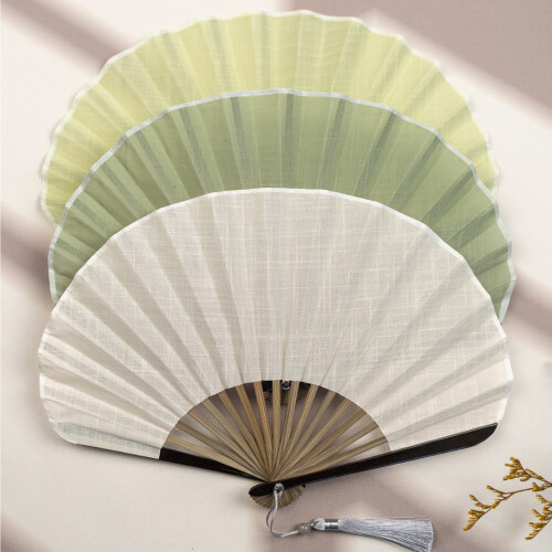 Ventilateur vintage en forme de coquille,-Blanc crème 2