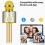 Ασύρματο μικρόφωνο καραόκε Bluetooth Rose Gold 4 σε 1 με ηχείο LED για παιδιά και ενήλι 5
