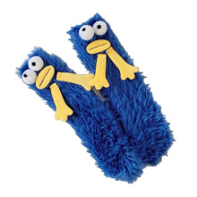 (Blue) Funny Monster Socks Fluffy Cartoon Socks For Childrens Kids Novelty Gift
