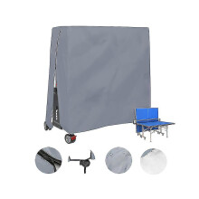 (grey) Outdoor Waterproof And Dustproof Table Tennis Table Cover Table Tennis Table Cover 165x70x185cm