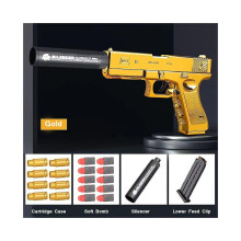 2023 New White Black Toy Pistol Plastic Eva Foam Darts Bullets Toy Gun Model Pistol Beginner Aim Train Handgun Boys Diy Gift