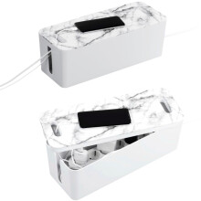Kabelbox Maxi Marmor-Design