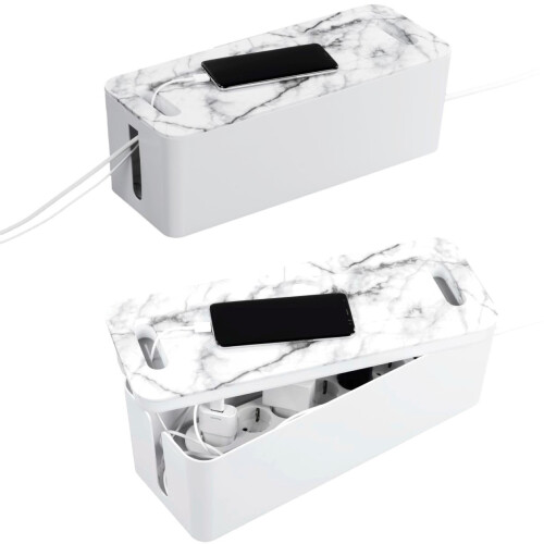 Hama Kabelbox Maxi Marmor-Design