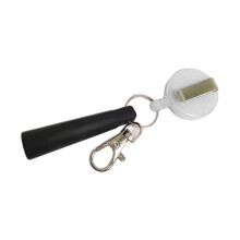 Porte-stylo rétractable en Silicone, avec boucle de-Blanc