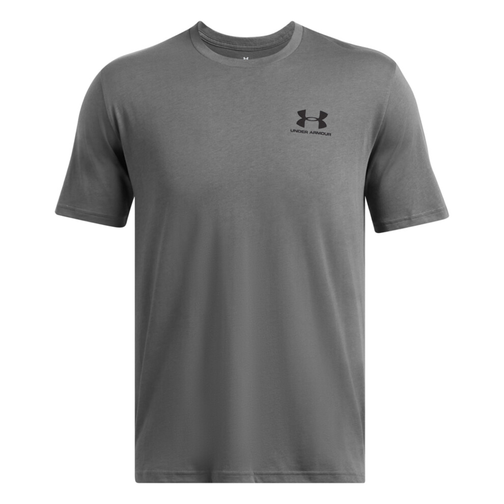 Under Armour (L, Castle Rock Grey/Black) Mens Sportstyle Short-Sleeved T-Shirt
