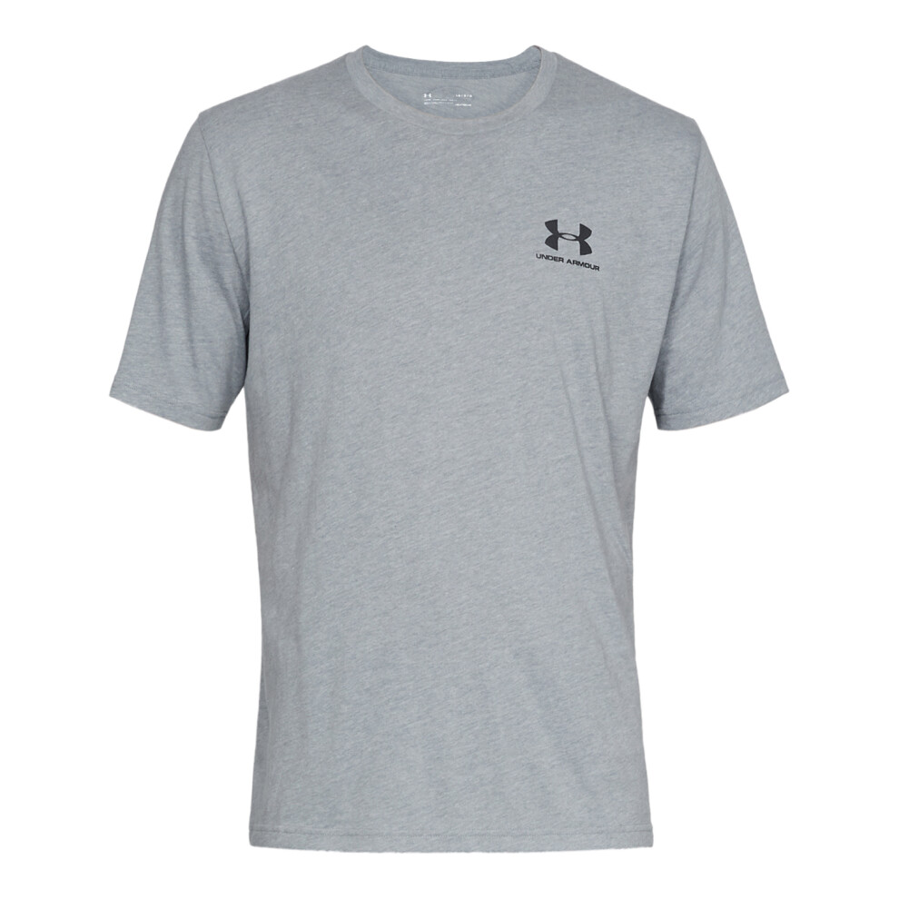 Under Armour (3Xl, Light Steel Heather/Black) Mens Sportstyle Short-Sleeved T-Shirt