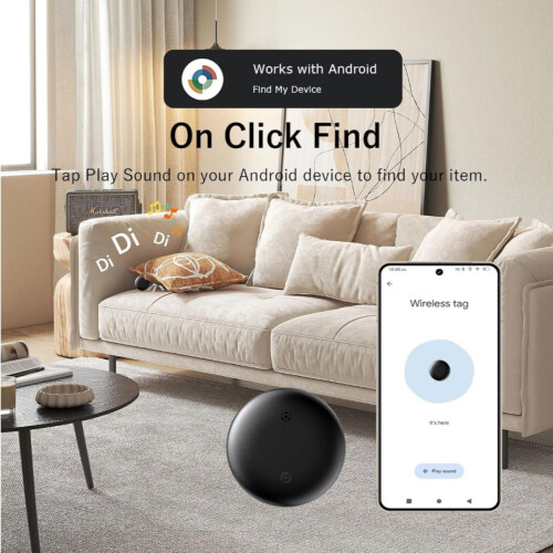 Tracker Bluetooth pentru iOS, Găsitor de obiecte pentru animale de companie și mașini, Funcționează cu rețeaua Find My Device, Loca 2