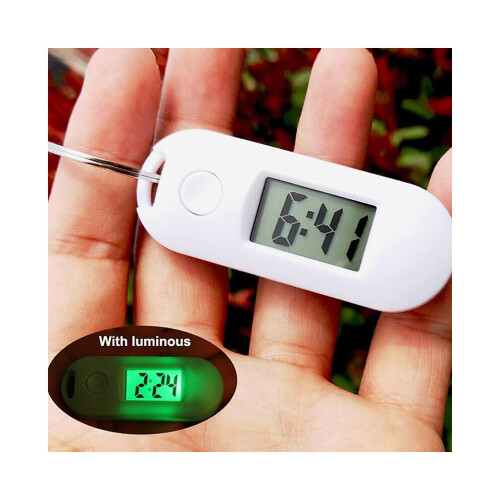 (White) Excellent Digital Clock Portable Student Digital Pocket 2