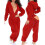 (red, s) Onesie Pajamas Long Warm Brushed Bodysuit 3