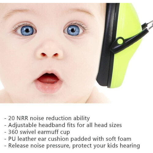 Adjustable Folding Ear Defenders Kids Noise Reduction Hearing Protector Earmuffs 1