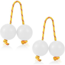 (White) 2pairs Aslatua Shakers, Kashaka Musical Percussion Instrument, African Asalato Shaker Rattle, Aslatuas Rhythmic Ball, Music Egg Shaker