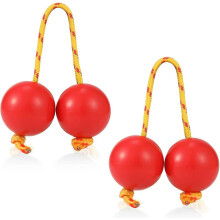 (Red) 2pairs Aslatua Shakers, Kashaka Musical Percussion Instrument, African Asalato Shaker Rattle, Aslatuas Rhythmic Ball, Music Egg Shaker