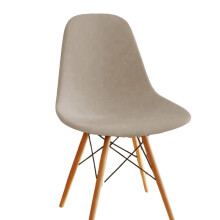 Housse de chaise extensible à dossier court, couleur-Moka clair